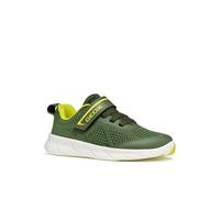 Barfußschuh GEOX "J FOOT-RUN BOY", Jungen, Gr. 30, blau, grün, Textil, Schuhe Barfußschuh, Klettschuh mit Logo, Größenschablone zum Download (84550841-30)