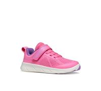 Barfußschuh GEOX "J FOOT-RUN GIRL", Jungen, Gr. 28, pink, lila, Lederimitat, Textil, Mesh, Schuhe Barfußschuh, Halbschuh mit Klettverschluss, Größenschablone zum Download (63550765-28) pink, lila