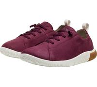 Barfußschuh KEEN "KNX LACE", Kinder, Gr. 34, weiß (fig, star weiß), Leder, Schuhe Barfußschuh, mit Gummilaufsohle, leicht profiliertes Laufsohlenprofil (29036417-34) fig, star weiß