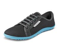 Barfußschuh LEGUANO "AKTIV", Herren, Gr. 38, bunt (anthrazit, türkis), Textil, Schuhe Barfußschuh Schnürschuh Sommerschuh, Freizeitschuh, Halbschuh, Schnürschuh mit ergonomischer Formgebung (27148535-