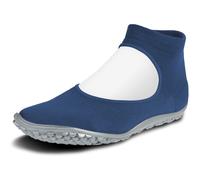 Barfußschuh LEGUANO "BALLERINA", Damen, Gr. L (42/43), blau, Textil, Schuhe Barfußschuh Ballerina Riemchenballerina, Ballerina, Slipper, Bequemschuh Flexibilität vom Zeh bis zur Ferse (35293342-L) bla