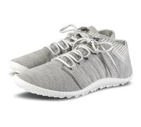 leguano beat silbergrau, weiÃe Sohle BarfuÃschuh SchnÃŒrschuh unisex, GrÃ¶Ãe 38