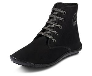 Barfußschuh LEGUANO "CHESTER LIGHT", Damen, Gr. 45, schwarz, Synthetik, Textil, Schuhe Barfußschuh Schnürboots, Bequemschuh, Komfortschuh, Flats, Schnürboots, Made in Germany (97519401-45) schwarz