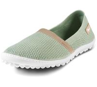 Barfußschuh LEGUANO "FLAIR", Damen, Gr. 38, grün (pistazie), Textil, Schuhe Barfußschuh, Slipper, Bequemschuh mit speziell entwickelter LIFOLITLaufsohle (55124166-38) pistazie