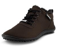 Barfußschuh LEGUANO "GALAXO", Damen, Gr. 42, dunkelbraun, Textil, Schuhe Barfußschuh, Komfortschuh, Flats, Schnürschuh mit spezieller Halbkugel-Laufsohle, Topseller (61858839-42)