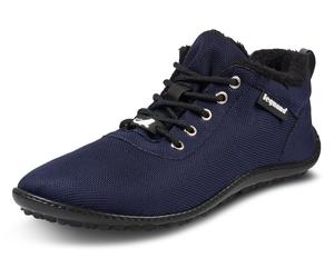 Barfußschuh LEGUANO "GALAXO", Damen, Gr. 49, blau (dunkelblau), Textil, Schuhe Barfußschuh, Komfortschuh, Flats, Schnürschuh mit spezieller Halbkugel-Laufsohle (12255044-49) dunkelblau