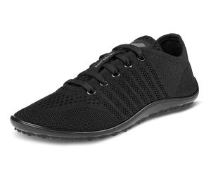 Barfußschuh LEGUANO "GO", Damen, Gr. 38, schwarz, Textil, Schuhe Barfußschuh, mit praktischer Schnürung, Freizeitschuh, Halbschuh, Schnürschuh (21223914-38) schwarz