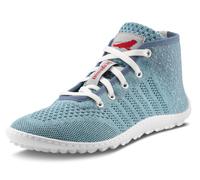 Barfußschuh LEGUANO "GO", Damen, Gr. 39, blau (hellblau), Textil, Schuhe Barfußschuh, Bequemschuh, Komfortschuh, Schnürboots, flexible Halbkugellaufsohle (30637342-39) hellblau