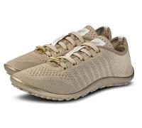 Barfußschuh LEGUANO "GO", Damen, Gr. 40, gold (goldfarben), Textil, Schuhe Barfußschuh, mit praktischer Schnürung, Freizeitschuh, Halbschuh, Schnürschuh, Topseller (61430622-40) goldfarben