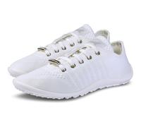 Barfußschuh LEGUANO "GO", Damen, Gr. 40, weiß, Textil, Schuhe Barfußschuh, mit praktischer Schnürung, Freizeitschuh, Halbschuh, Schnürschuh, Topseller (79640464-40) weiß
