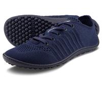 Barfußschuh LEGUANO "GO", Damen, Gr. 41, blau, Textil, Schuhe Barfußschuh, Schnürschuh, Halbschuh, der das taktile Empfinden verstärkt (48691667-41) blau