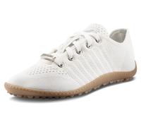 Barfußschuh LEGUANO "GO", Damen, Gr. 45, beige (natur), Textil, Schuhe Barfußschuh, Freizeitschuh, Halbschuh, Schnürer mit 360 Grad Halbkugelsohle (69405845-45)