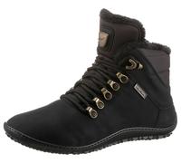 Barfußschuh LEGUANO "HUSKY", Damen, Gr. 44, schwarz, Nubuklederimitat, sportlich, Schuhe Barfußschuh Schnürboots Winterboots, Bequemschuh, Komfortschuh, Flats, Schnürboots, einzigartig flexibel (79135