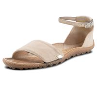 Barfußschuh LEGUANO "JARA", Gr. 40, natur, Textil, Schuhe Barfußschuh, Sommerschuh, Riemchensandale mit Klettverschluss (11694607-40) natur