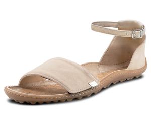 Barfußschuh LEGUANO "JARA", Damen, Gr. 42, natur, Textil, Schuhe Barfußschuh, Sommerschuh, Riemchensandale mit Klettverschluss (11694607-42) natur