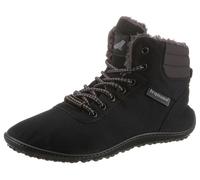 Barfußschuh LEGUANO "KOSMO", Damen, Gr. 45, schwarz, Textil, Schuhe Schnürboots Barfußschuh, Bequemschuh, Schnürboots mit einzigartiger Halbkugel-Laufsohle (87258510-45) schwarz