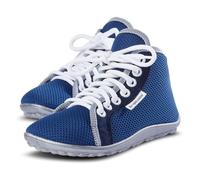 Barfußschuh LEGUANO "LEGUANITO AKTIV PLUS", Mädchen, Gr. 29, blau, Textil, Schuhe Schnürboots Barfußschuh Sommerboots, Schnürschuh, Schnürboot, Freizeitschuh mit speziell entwickelter Sohle (14201738-