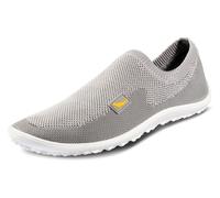 Barfußschuh LEGUANO "SCORE", Damen, Gr. 40, grau, Textil, kontrastfarbene Details, Schuhe Slipper Barfußschuh Socksneaker, Bequemschuh, Flats, Komfortschuh, für Maschinenwäsche geeignet (25113902-40)