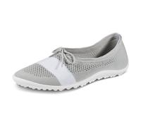 Barfußschuh LEGUANO "STLYE PEAR", Damen, Gr. 41, grau (grau, weiß), Textil, Schuhe Barfußschuh, Slipper, Freizeitschuh, Bequemschuh verstärkt das taktile Empfinden (27589569-41) grau, weiß