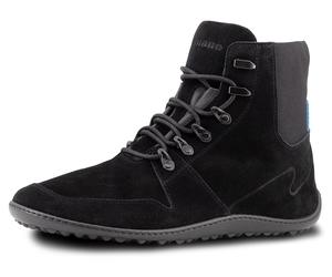 Barfußschuh LEGUANO "VELORD", Damen, Gr. 42, schwarz, Leder, Schuhe Barfußschuh, Schnürboots, Herbstschuh, Flats mit Haken im Bergsteiger-Look (65504958-42) schwarz