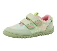 Barfußschuh LURCHI "Benny Barefoot 2", Mädchen, Gr. 28, hellgrün, rosa, Lederimitat, Textil, mehrfarbig, Schuhe Barfußschuh, Outdoorschuh mit Klett, Größenschablone zum Download (87372335-28)