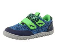 Barfußschuh LURCHI "Benny Barefoot", Kinder, Gr. 27, blau, lime, Textil, Schuhe Barfußschuh, Halbschuh, Klettschuh, Größenschablone zum Download (49250812-27) blau, lime