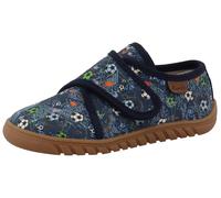 Barfußschuh LURCHI "Bibu 1 Barefoot", Jungen, Gr. 26, blau (navy), Textil, Schuhe Barfußschuh, Hauschuh, mit buntem Fußball-Motiv, Größenschablone zum Download (27833004-26) navy