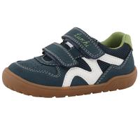 Barfußschuh LURCHI "Jamin, Barefoot", Kinder, Gr. 33, blau, weiß, grün, Lederimitat, Textil, Veloursleder, Schuhe Barfußschuh, Klettschuh, Freizeitschuh, Größenschablone zum Download (23680358-33) bla