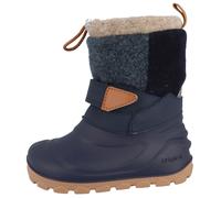 Barfußschuh LURCHI "Jan 1 Barefoot", Jungen, Gr. 33, blau (navy, marine), Lederimitat, Synthetik, Textil, Schuhe Barfußschuh, Winterboots, mit Kontrastbesatz, Größenschablone zum Download (85689242-33