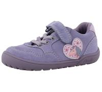 Barfußschuh LURCHI "Jany, Barefoot", Kinder, Gr. 25, lila (flieder), Veloursleder, Lederimitat, Textil, kontrastfarbene Details, casual, Schuhe, Kinderschuh, Schlupfschuh, Halbschuh, Größenschablone z