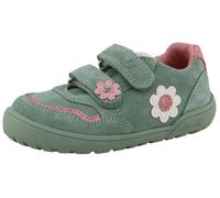Barfußschuh LURCHI "Jola Barefoot", Mädchen, Gr. 30, mintgrün, rosa, Veloursleder, Schuhe Barfußschuh, Halbschuh, Sneaker mit Blüten, Größenschablone zum Download (53382517-30)
