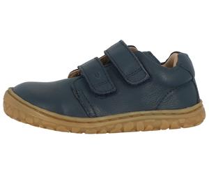 Barfußschuh LURCHI "Noah Barefoot", Mädchen, Gr. 25, blau (navy), Nappaleder, Schuhe Barfußschuh, Klettschuh mit weichem Schaftrand, Größenschablone zum Download (93897664-25) navy