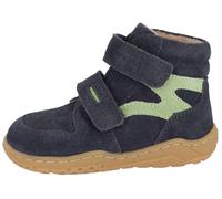 Barfußschuh LURCHI "Samu Barefoot", Kinder, Gr. 31, navy, lime, Veloursleder, Schuhe Barfußschuh, Klettschuh, mit Kontrastbesatz, Größenschablone zum Download (13284008-31) navy, lime