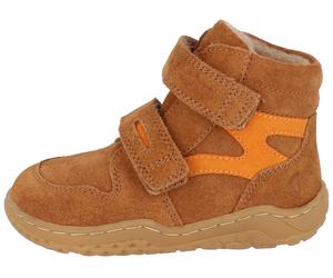 Barfußschuh LURCHI "Samu Barefoot", Kinder, Gr. 31, tan, Veloursleder, Schuhe Barfußschuh, Klettschuh, mit Kontrastbesatz, Größenschablone zum Download (93010002-31) tan