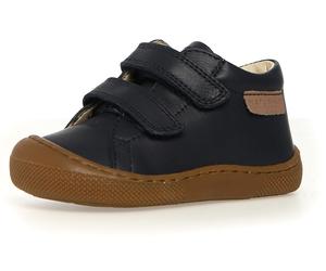 Barfußschuh NATURINO "BAREFOOT AMUR VL", Mädchen, Gr. 20, blau (navy), Glattleder, Schuhe Barfußschuh, Klettschuh mit Lederinnenausstattung, Größenschablone zum Download (72766260-20)