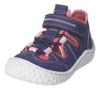 Barfußschuh PEPINO BY RICOSTA "Jerry WMS: mittel", Kinder, Gr. 24, blau (navy, rosa), Lederimitat, Textil, casual, Schuhe, Barfußschuh mit Gummizug u. Klett, Größenschablone zum Download (57170629-24)