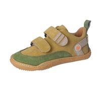 Barfußschuh QNUFFS "Ahorn", Jungen, Gr. 31, oil, tundra, Lederimitat, Veloursleder, kontrastfarbene Details, Schuhe Barfußschuh, Klettschuh, Kinderschuh mit Nullsprenung (73098715-31) oil, tundra