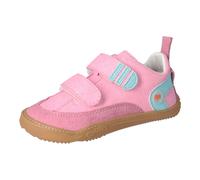 Barfußschuh QNUFFS "Ahorn", Jungen, Gr. 32, rosa (fleur, frozen), Lederimitat, kontrastfarbene Details, Schuhe Barfußschuh, Halbschuh, Klettschuh mit Nullsprenung (45815246-32) fleur, frozen