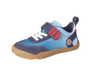 Barfußschuh QNUFFS "Fichte", Jungen, Gr. 33, ozean, adriat, Lederimitat, Textil, kontrastfarbene Details, Schuhe Barfußschuh, Klettschuh, Sneaker, Halbschuh mit Kontrastbesätzen (93563529-33) ozean, a