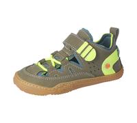 Barfußschuh QNUFFS "Lerche", Jungen, Gr. 32, oliv, storm, Lederimitat, Textil, kontrastfarbene Details, Schuhe Barfußschuh, Sneaker, Halbschuh, Sneaker mit Namenschild an der Ferse (74600801-32) oliv,