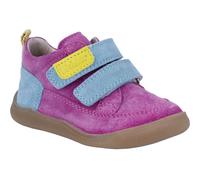Barfußschuh RICHTER "Samy", Mädchen, Gr. 22, pink fuchsia kombiniert, Glattleder, Veloursleder, kontrastfarbene Details, Schuhe Barfußschuh, Kinderschuh im Konstrastlook, Größenschablone zum Download
