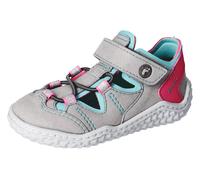 Barfußschuh RICOSTA "Jeff WMS: normal", Kinder, Gr. 28, grün (hellgrau, mint), Lederimitat, Textil, kontrastfarbene Details, sportlich, Schuhe, Barfußschuh mit Gummizug u. Klett, Größenschablone zum D