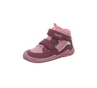 Barfußschuh SUPERFIT "TRACE, WMS: mittel", Mädchen, Gr. 29, rot, rosa, Lederimitat, Textil, unifarben mit Farbeinsatz, Schuhe Barfußschuh, Klettboots mit Wechselfußbett, Größenschablone zum Download (