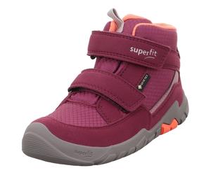 Barfußschuh SUPERFIT "TRACE, WMS: mittel", Mädchen, Gr. 33, rosa (fuchsia), Lederimitat, Textil, Schuhe Barfußschuh, Klettboots mit Wechselfußbett, Größenschablone zum Download (17091041-33) fuchsia