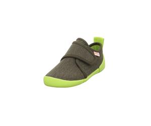 Barfußschuh SUPERFIT "VENTI WMS: weit", Jungen, Gr. 34, grün (dunkelgrün), Baumwolle, meliert, Schuhe Barfußschuh, Klettschuh, in WMS: Weite weit, Größenschablone zum Download (46394914-34) dunkelgrün