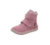 Barfußschuh SUPERFIT "WALDERI, WMS: weit", Jungen, Gr. 31, rosa (lila), Veloursleder, Schuhe Barfußschuh, Klettboots mit Fellimitat am Schaftrand, Größenschablone zum Download (28213630-31) lila