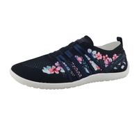 Barfußschuh TOM TAILOR "Lidia", Jungen, Gr. 32, navy multicolor, Lederimitat, Textil, Schuhe Barfußschuh, Freizeitschuh, Schlüpfschuh mit Blütenmuster (25249542-32) navy multicolor