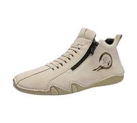 Barfussschuhe Herren Leder, Barfuss Schuhe Wasserdicht Wildleder Barefoot Shoes Outdoor Schuhe Waterproof Wanderschuhe Breite Füße Stiefeletten Orthopädische Sportschuhe Sneaker