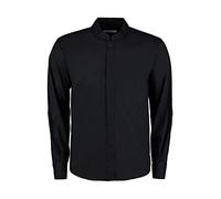 Bargear Langarm Kellner-Hemd mit Asia-Kragen KK123 M,Black