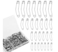 Barlone 160 Stück Sicherheitsnadeln Set, 4 Größen Gebogene Sicherheitsnadel aus Rostfreiem Stahl für Quilten, Nähen und Fixieren, Kleine und Große Sicherheitsnadeln (27mm, 32mm, 38mm, 55mm)